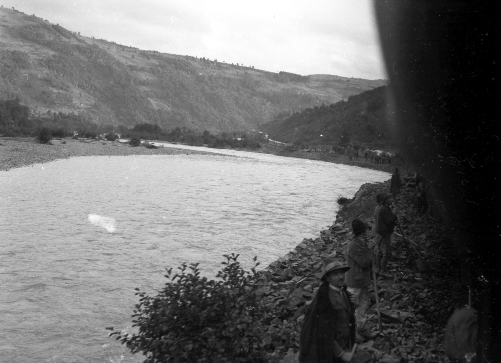 Romania,Transylvania, Borzia, a Maros folyó völgye., 1941, Lissák Tivadar, river, Fortepan #71707