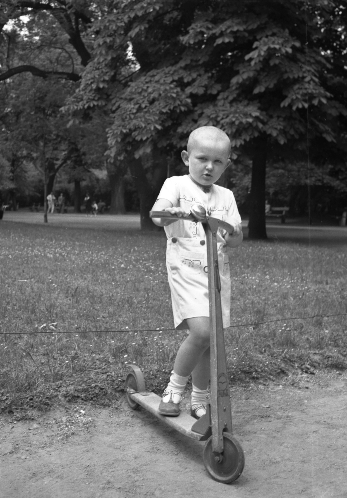 1942, Lissák Tivadar, scooter, Fortepan #71836