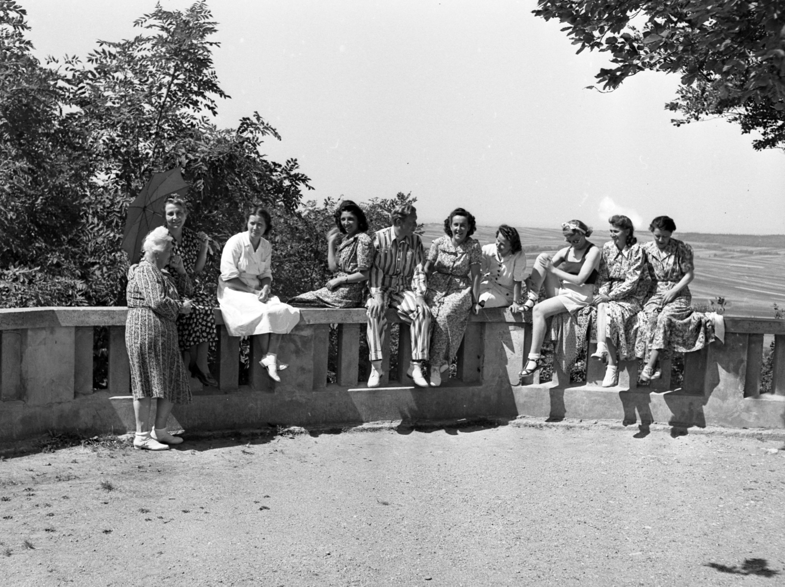 1942, Lissák Tivadar, tableau, fence, Fortepan #71900