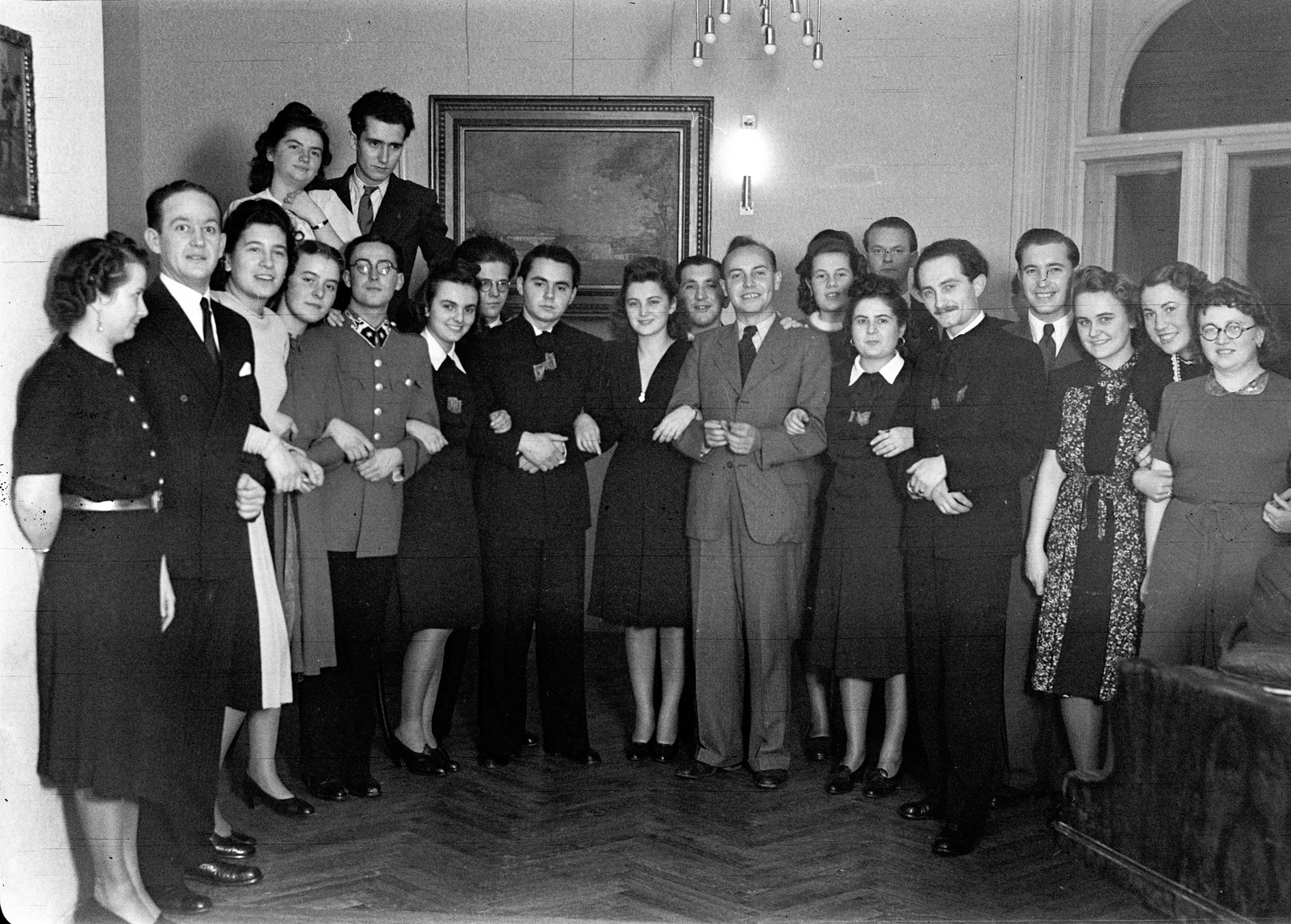 1942, Lissák Tivadar, tableau, soldier, Fortepan #71924