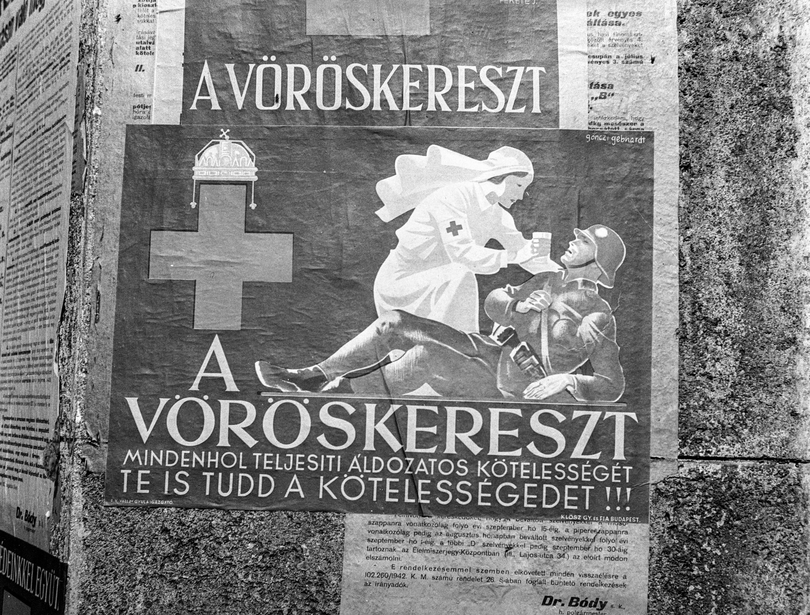 Hungary, Budapest, 1942, Lissák Tivadar, poster, Tibor Gönczi-Gebhardt-graphics, Fortepan #71964