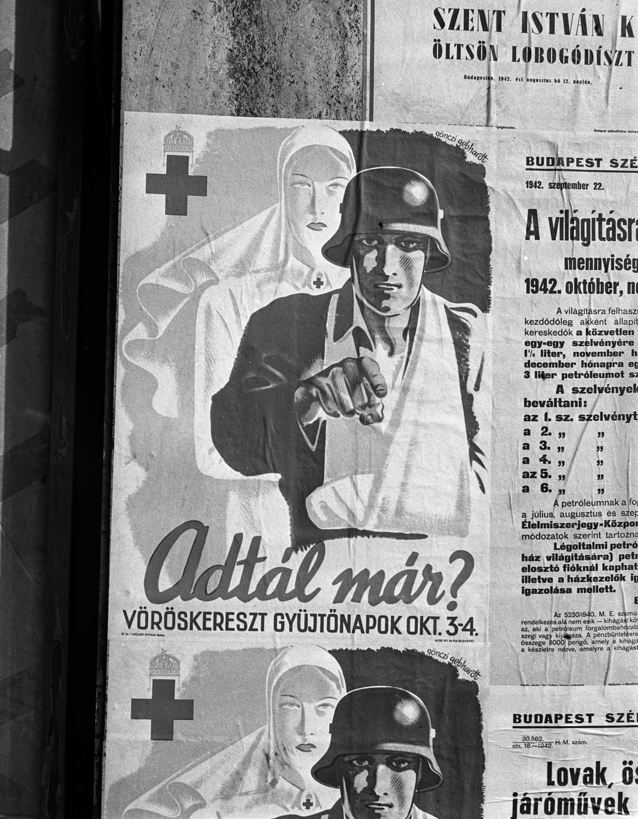 Hungary, Budapest, 1942, Lissák Tivadar, poster, Tibor Gönczi-Gebhardt-graphics, Fortepan #71967