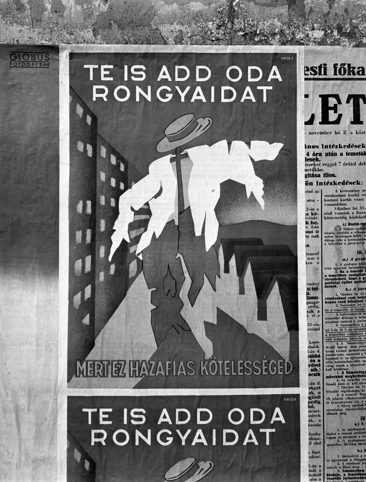 Hungary, Budapest, 1942, Lissák Tivadar, poster, Kocsis-graphics, Fortepan #71991