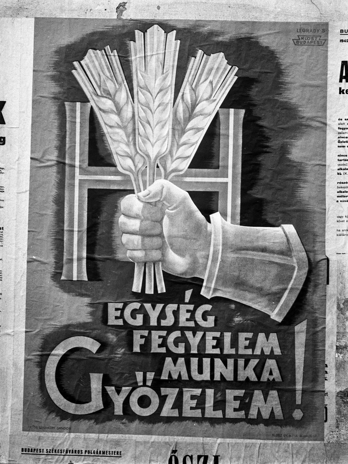 Hungary, Budapest, 1942, Lissák Tivadar, poster, Sándor Légrády-graphics, Fortepan #71992