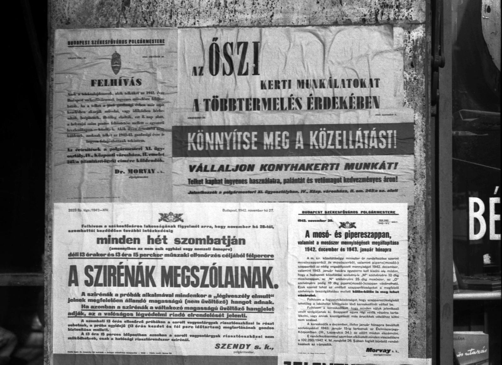 Magyarország, Budapest, 1942, Lissák Tivadar, plakát, címer, hirdetmény, Budapest székesfőváros házinyomdája, Fortepan #72006