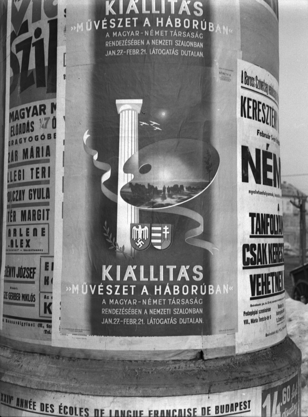 1943, Lissák Tivadar, plakát, képzőművészet, Fortepan #72032