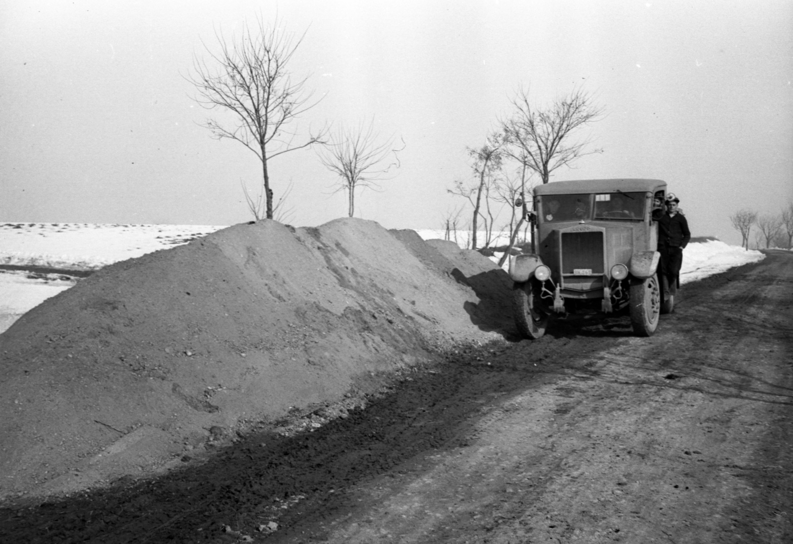 1943, Lissák Tivadar, tél, hó, német gyártmány, teherautó, Krupp-márka, Fortepan #72056