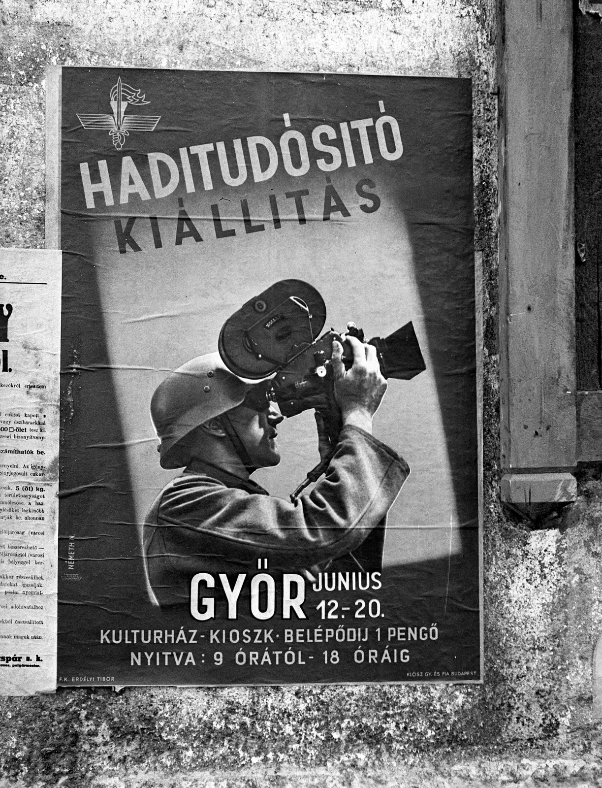 1943, Lissák Tivadar, plakát, katonaság, haditudósító, Klösz György és Fia Grafikai Rt, Németh Nándor-grafika, Fortepan #72162