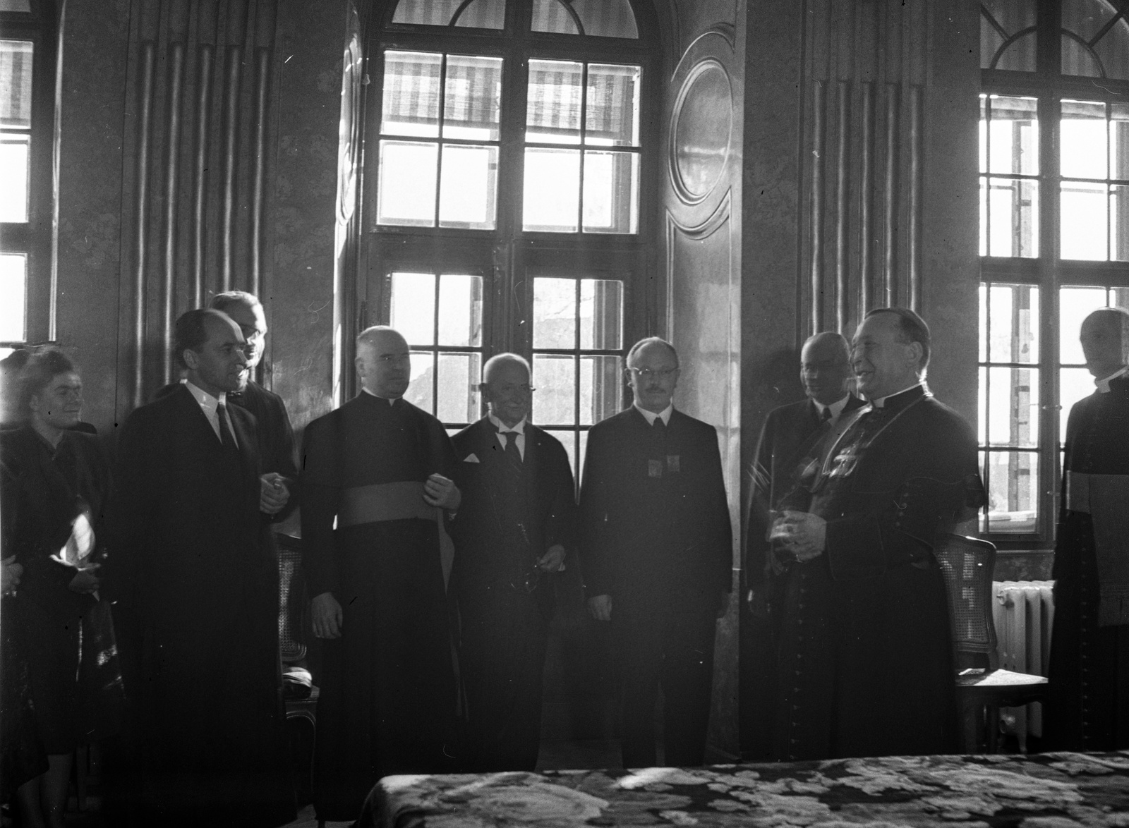 Hungary, Kalocsa, Érseki Palota., 1943, Lissák Tivadar, tableau, interior, Baroque-style, bishop's palace, Gáspár Oswald-design, Fortepan #72593