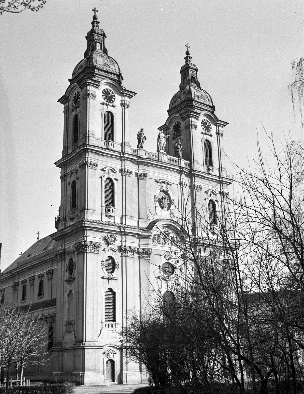 Magyarország, Kalocsa, Nagyboldogasszony Főszékesegyház, 1943, Lissák Tivadar, templom, barokk-stílus, katolikus, székesegyház, Andreas Mayerhoffer-terv, Fortepan #72598