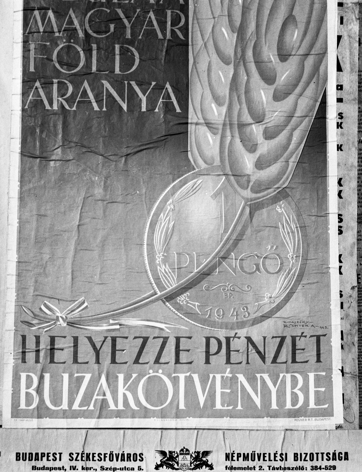 1943, Lissák Tivadar, poster, Rimaszéky-Richter-graphics, Fortepan #72632