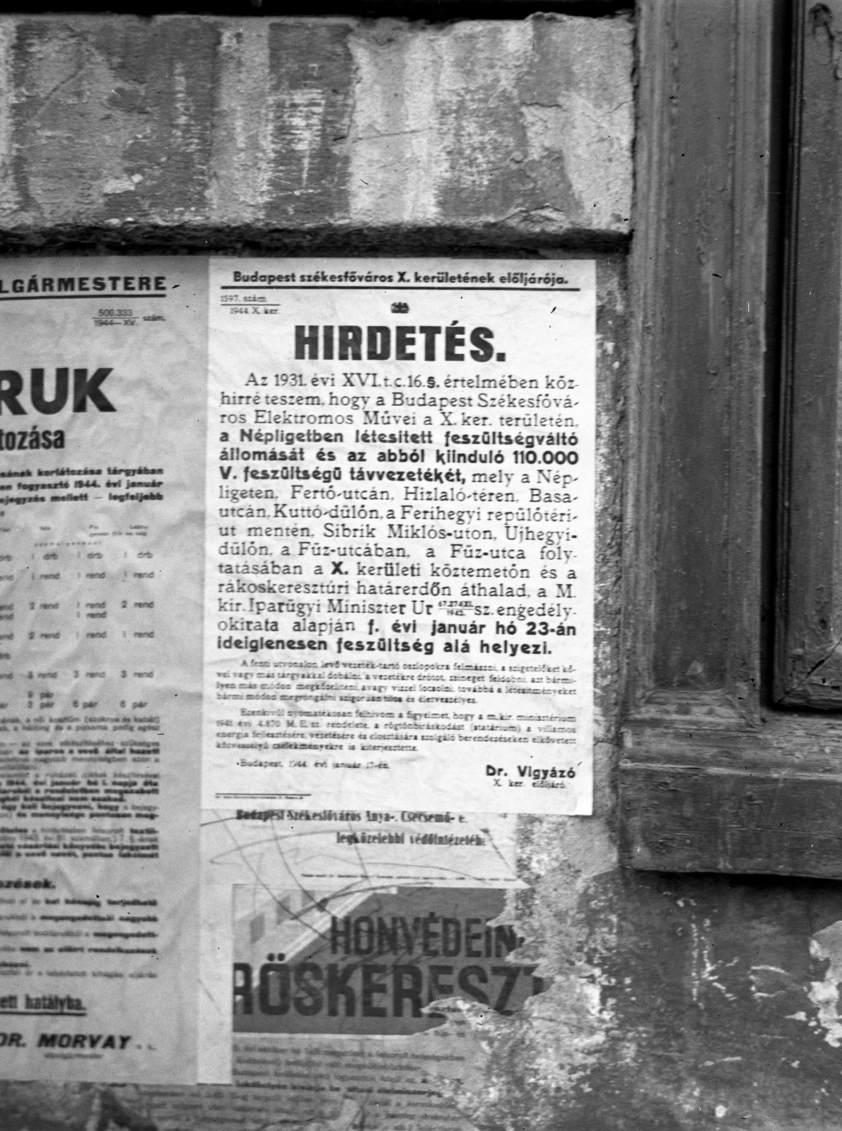 Magyarország, Budapest X., 1944, Lissák Tivadar, plakát, hirdetmény, Budapest, Fortepan #72643