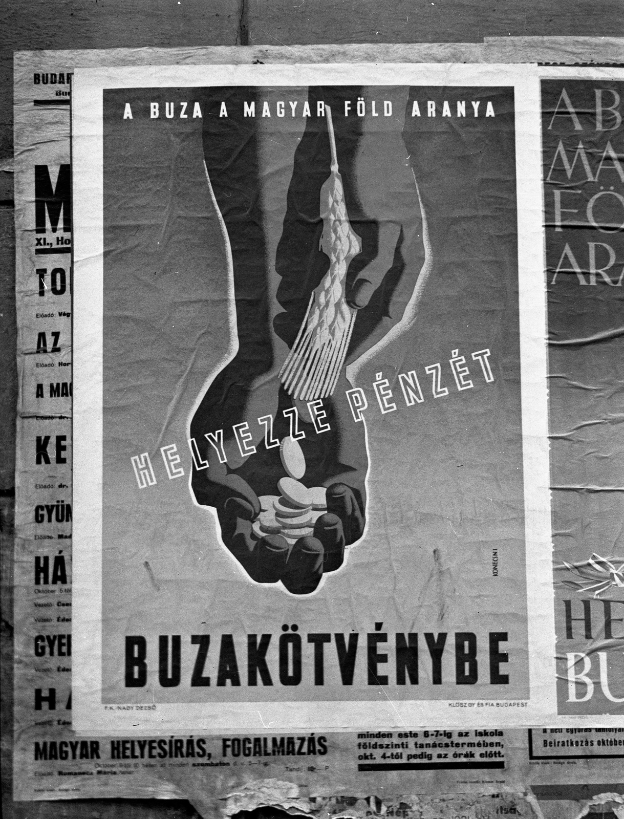 1943, Lissák Tivadar, poster, György Konecsni-grafika, Fortepan #72645