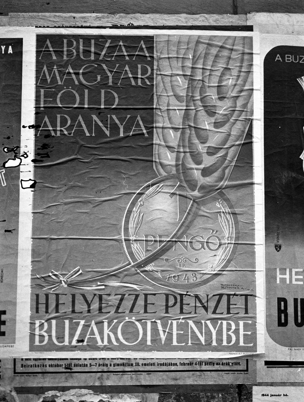 1943, Lissák Tivadar, poster, Rimaszéky-Richter-graphics, Fortepan #72646