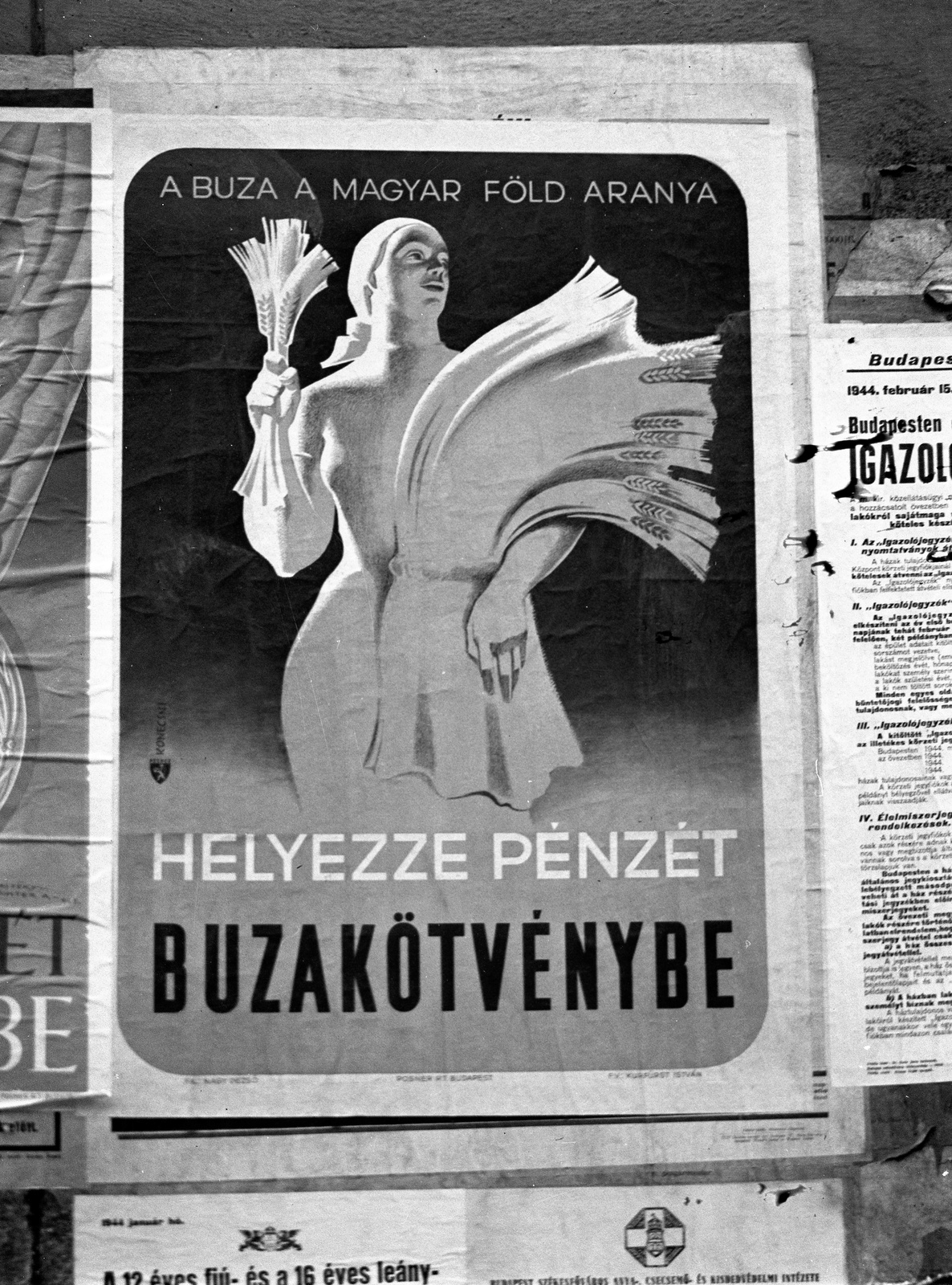 1943, Lissák Tivadar, poster, György Konecsni-grafika, Fortepan #72647