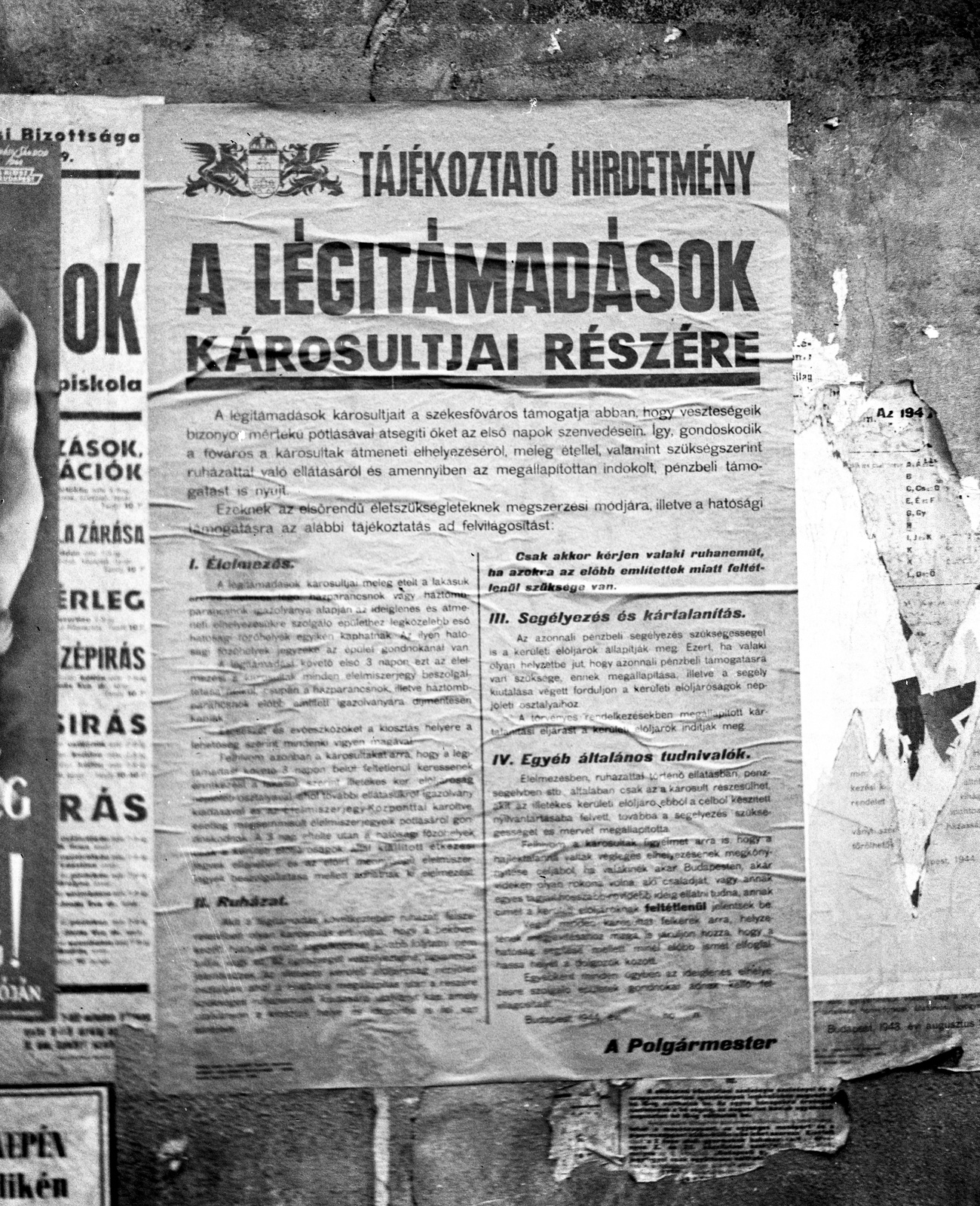 Magyarország, Budapest, 1944, Lissák Tivadar, plakát, hirdetmény, Fortepan #72659