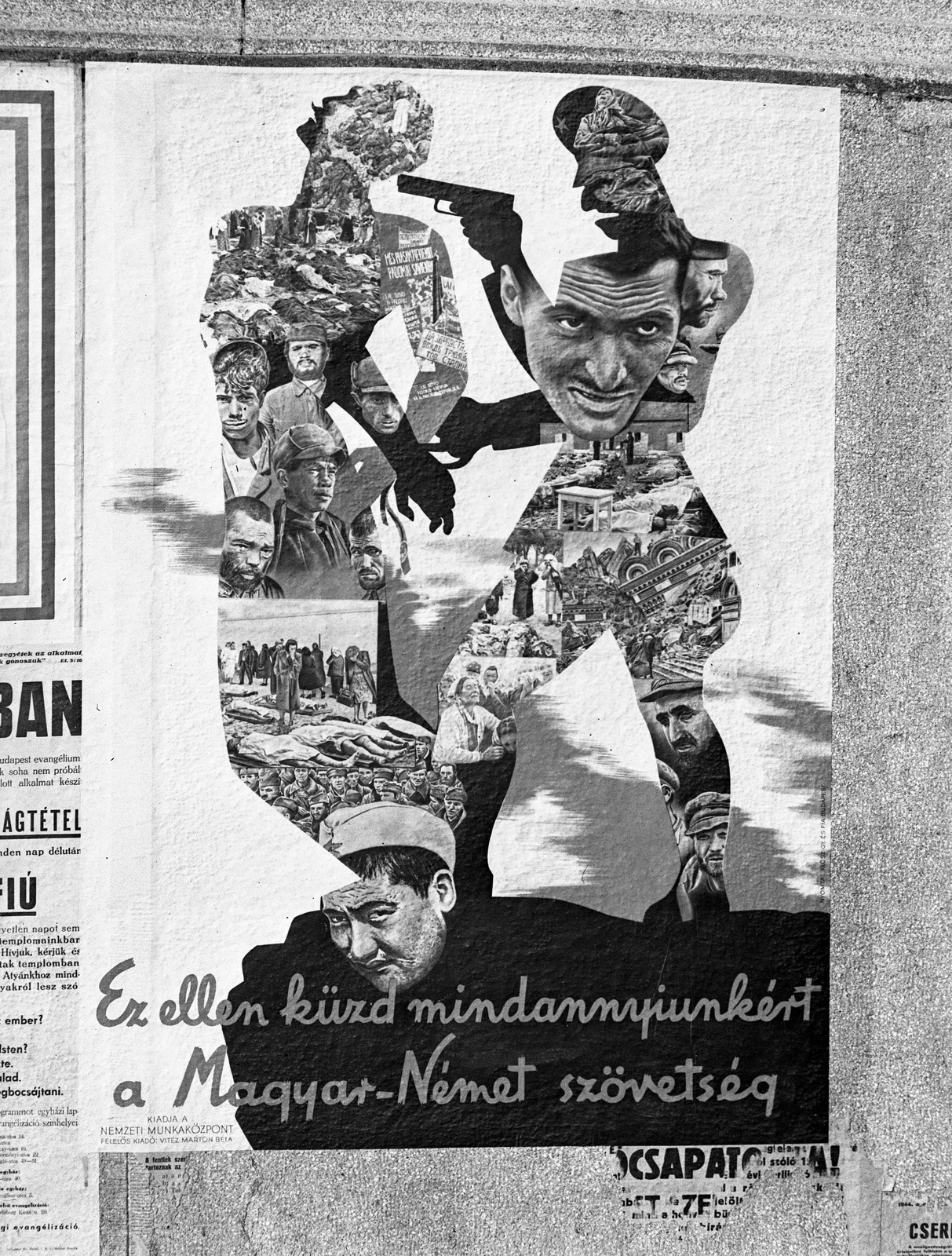 Hungary, Budapest, 1944, Lissák Tivadar, poster, fascism, Fortepan #72719