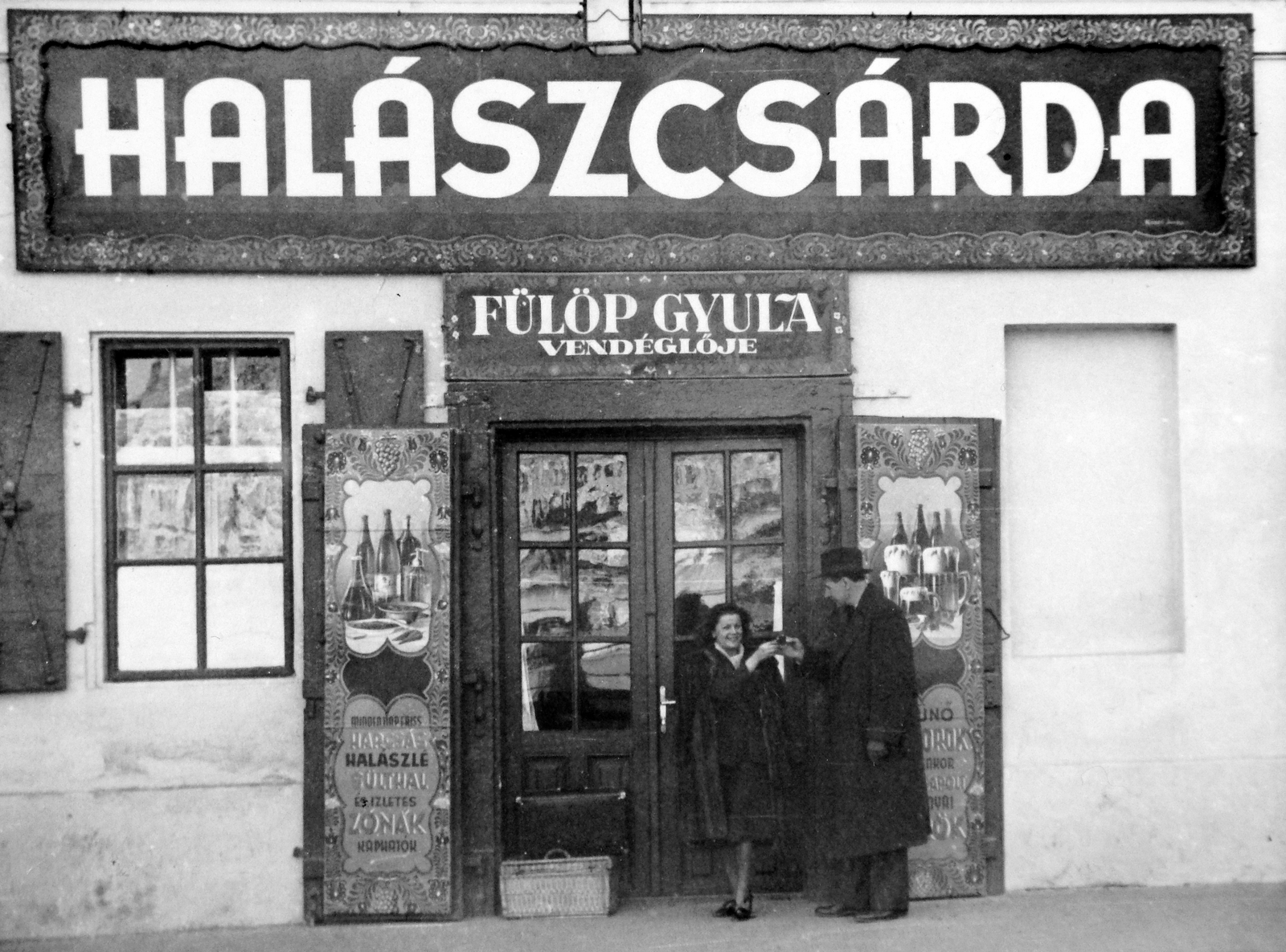 Hungary, Szeged, Roosevelt (Rudolf) tér, Schaffer-ház., 1939, Fortepan, sign-board, restaurant, Fortepan #7274