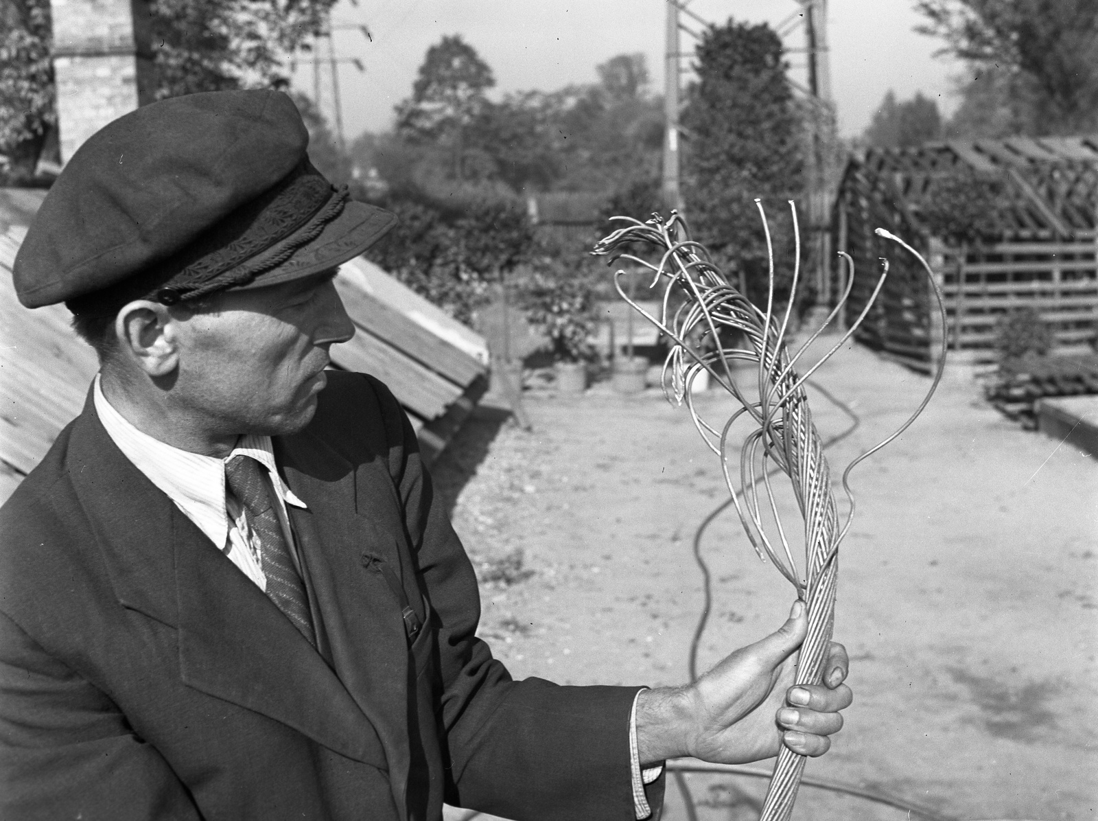 1944, Lissák Tivadar, cable, Fortepan #72854