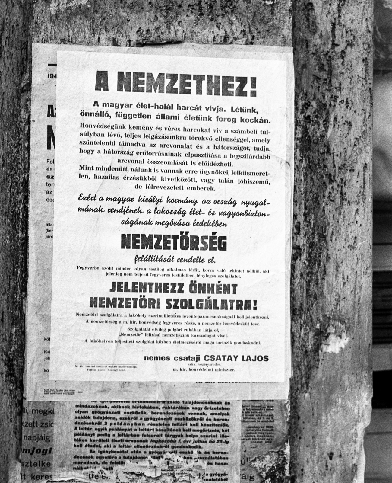 Hungary, Budapest, 1944, Lissák Tivadar, poster, fascism, Fortepan #72867