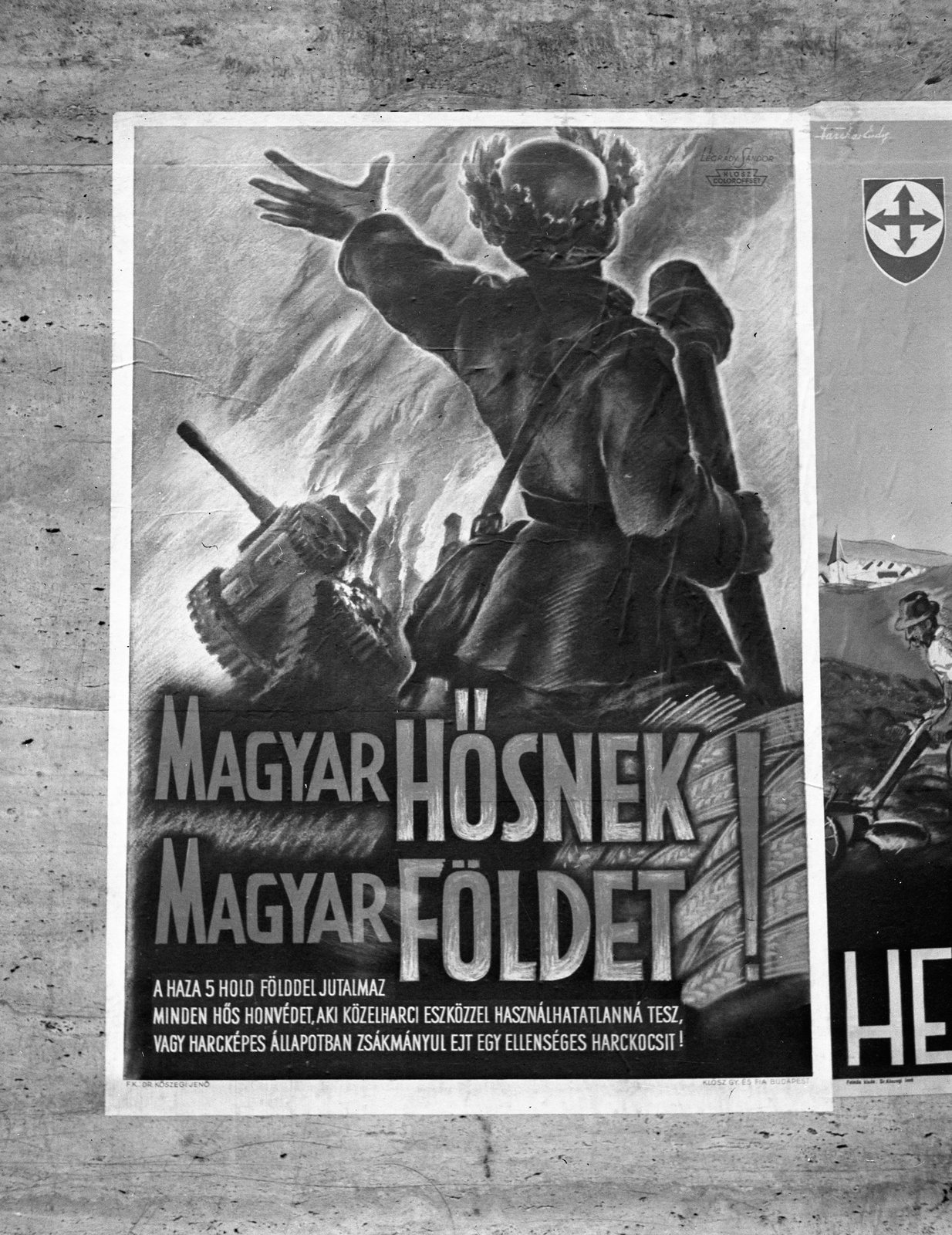 Magyarország, Budapest, 1944, Lissák Tivadar, plakát, Klösz György és Fia Grafikai Rt, Légrády Sándor-grafika, fasizmus, Fortepan #72902