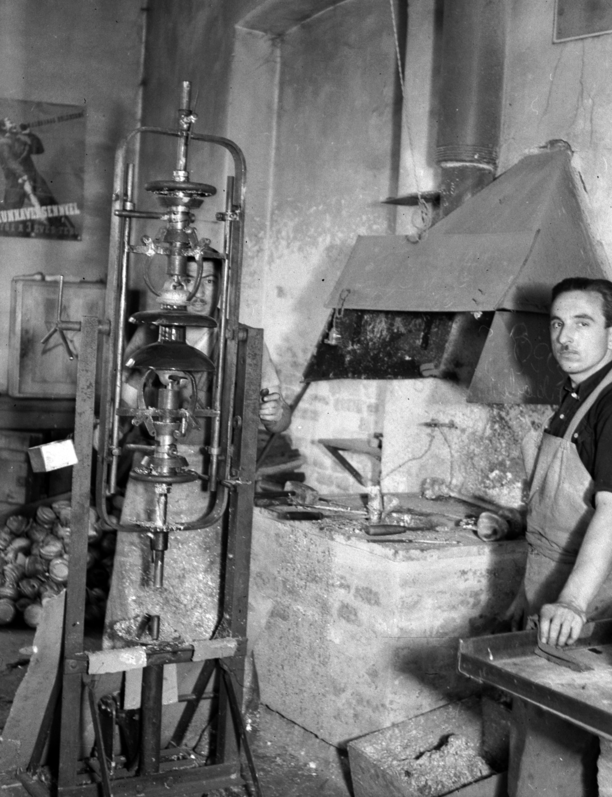1947, Lissák Tivadar, factory, electricity, Fortepan #73046