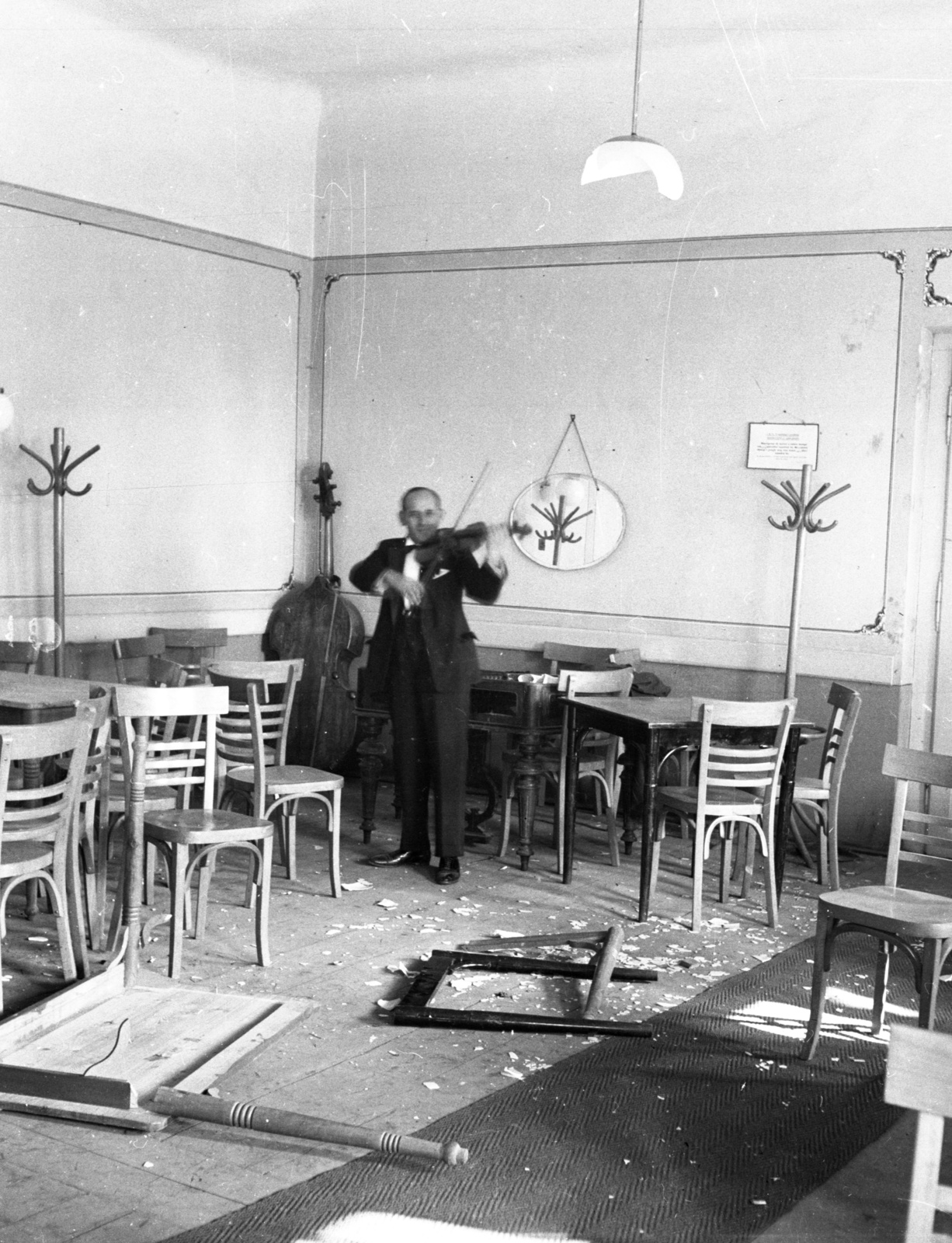 1936, Lissák Tivadar, musical instrument, musician, double bass, Fortepan #73153