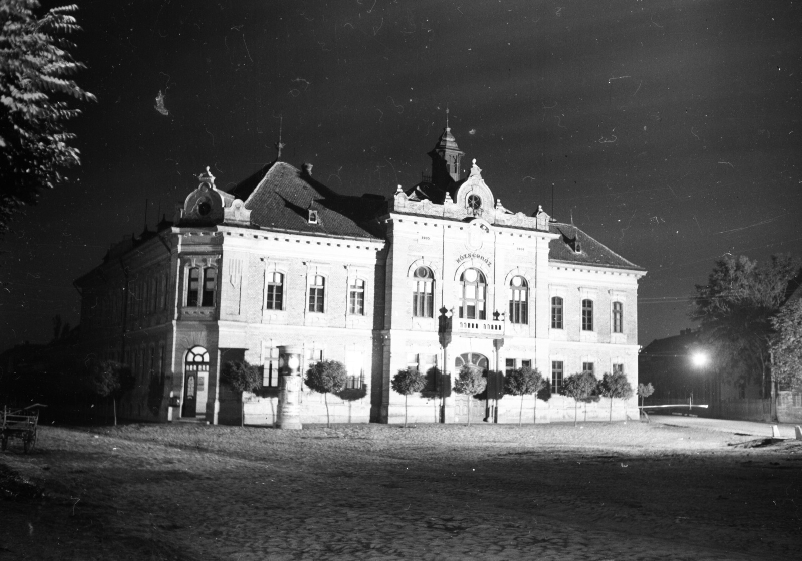 Hungary, Tolna, Községháza., 1936, Lissák Tivadar, night, public building, Fortepan #73156