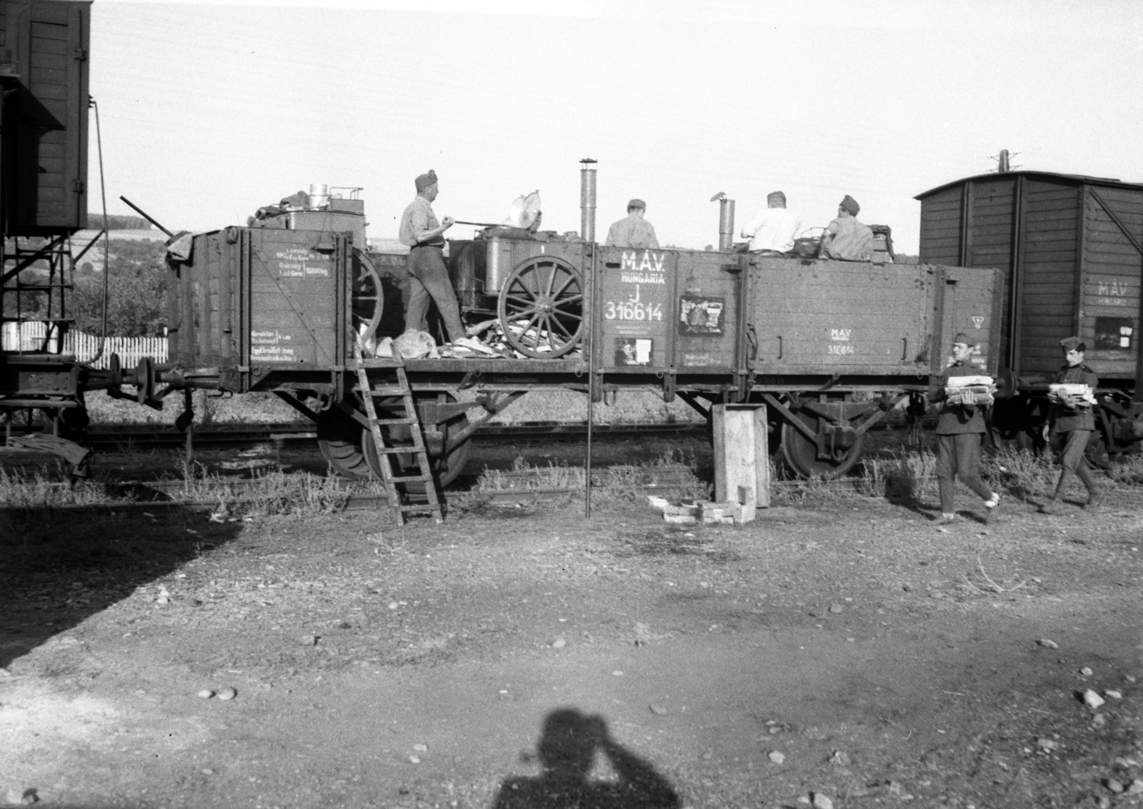 1939, Lissák Tivadar, railway, military, goulash cannon, Fortepan #73277