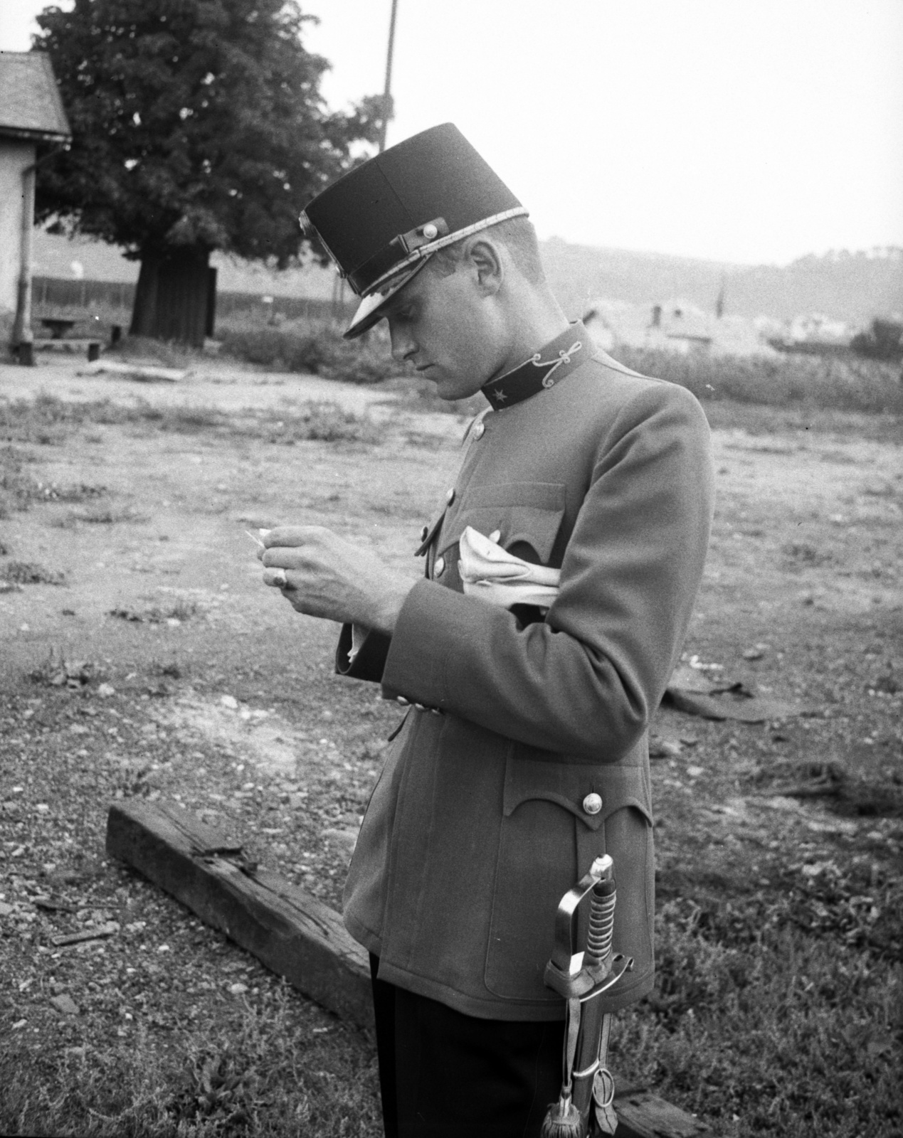 1939, Lissák Tivadar, soldier, sword, sword knot, officer, untitled, Fortepan #73279