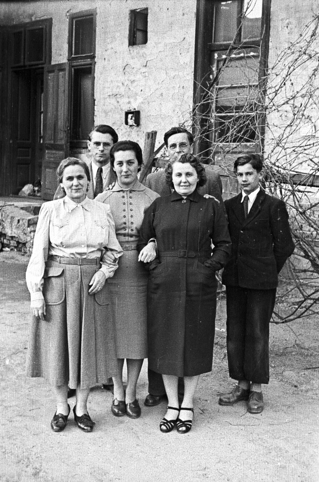 1955, Pálfi Balázs, csoportkép, nők, férfiak, gyerek, Fortepan #73487