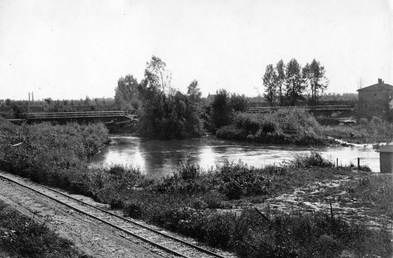 1916, Fortepan, bridge, river, narrow-gauge railway, Fortepan #73703