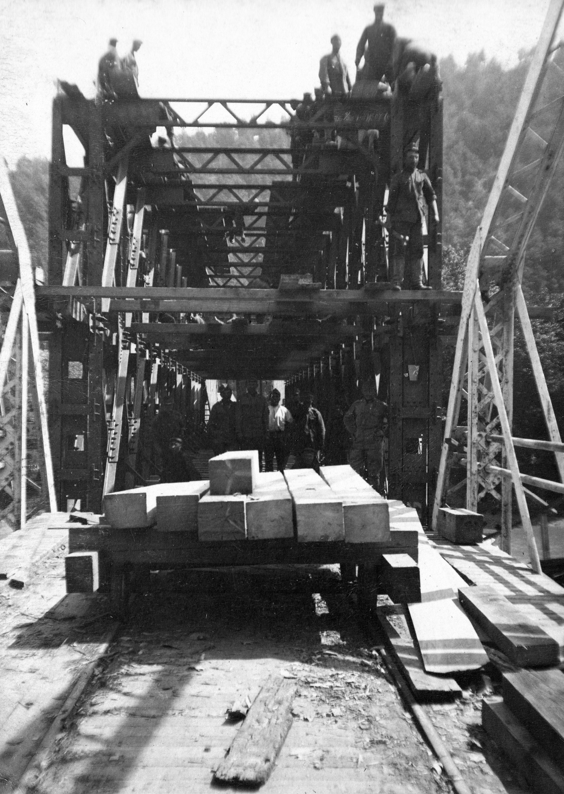 1916, Fortepan, railway bridge, sapper, Fortepan #73709