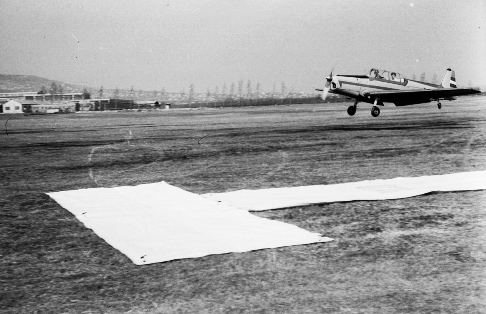 Hungary, Budaörs Airport, Budapest XI., 1963, MHSZ, Czechoslovak brand, airplane, airport, Zlin-brand, propeller, Budapest, Fortepan #73727