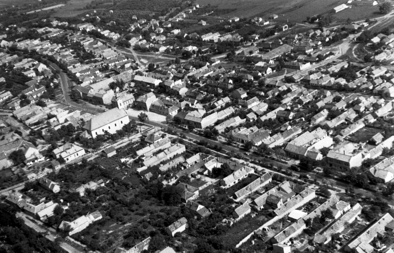 Hungary, Budaörs, légifotó., 1963, MHSZ, aerial photo, Fortepan #73731