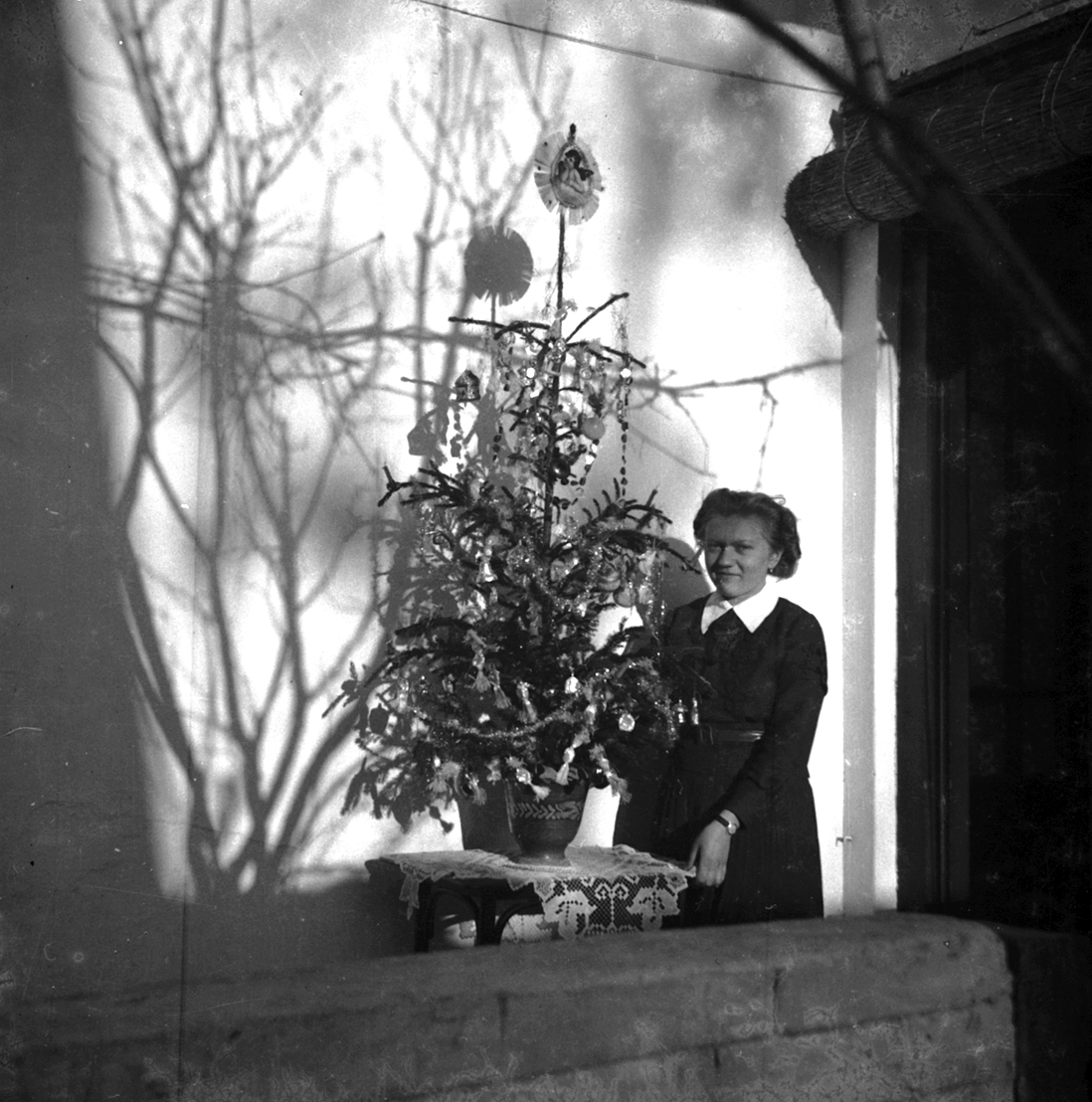 Hungary, Dunavecse, 1941, Jáki László, christmas tree, Fortepan #74036
