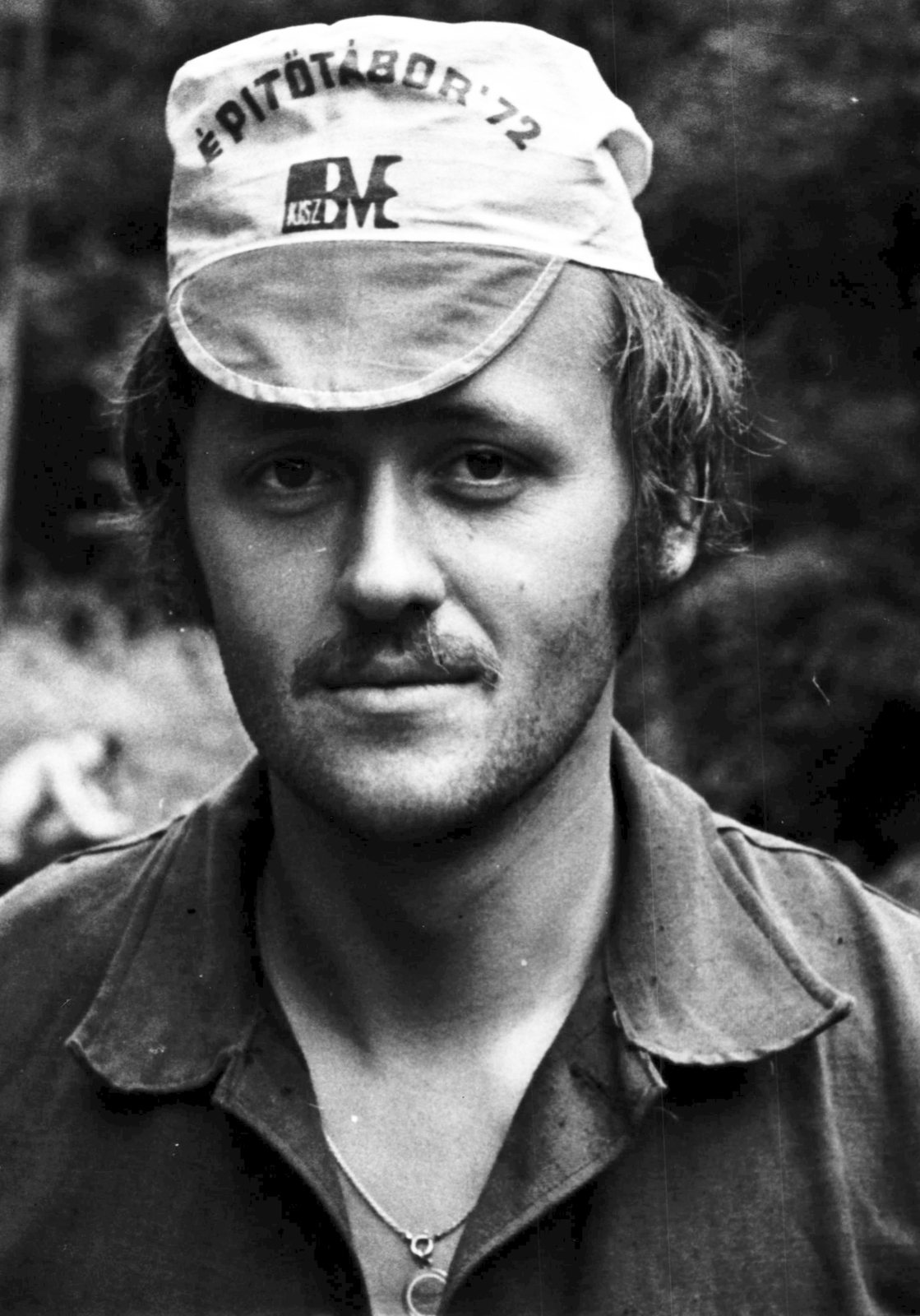 Hungary, 1972, Semmelweis Egyetem Levéltára, engineering camp, cap, Fortepan #74169