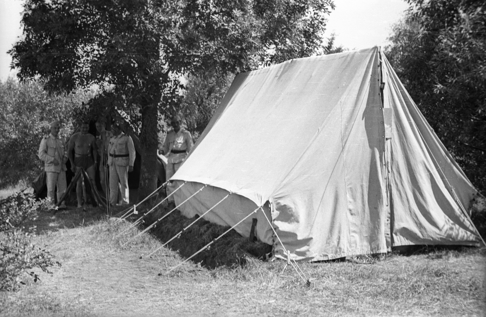 1940, Rosta László, military, tent, Fortepan #74289