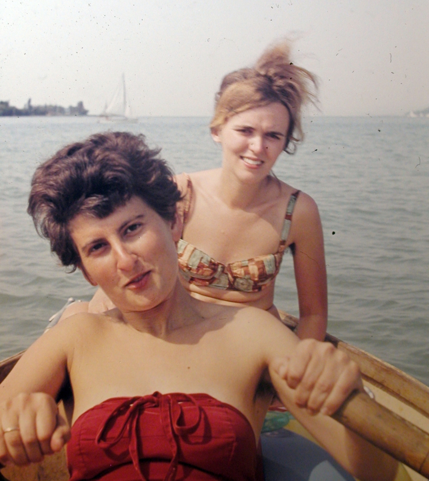 Hungary,Lake Balaton, Zamárdi, a település környékén., 1963, Fortepan, portrait, colorful, boating, Fortepan #7434