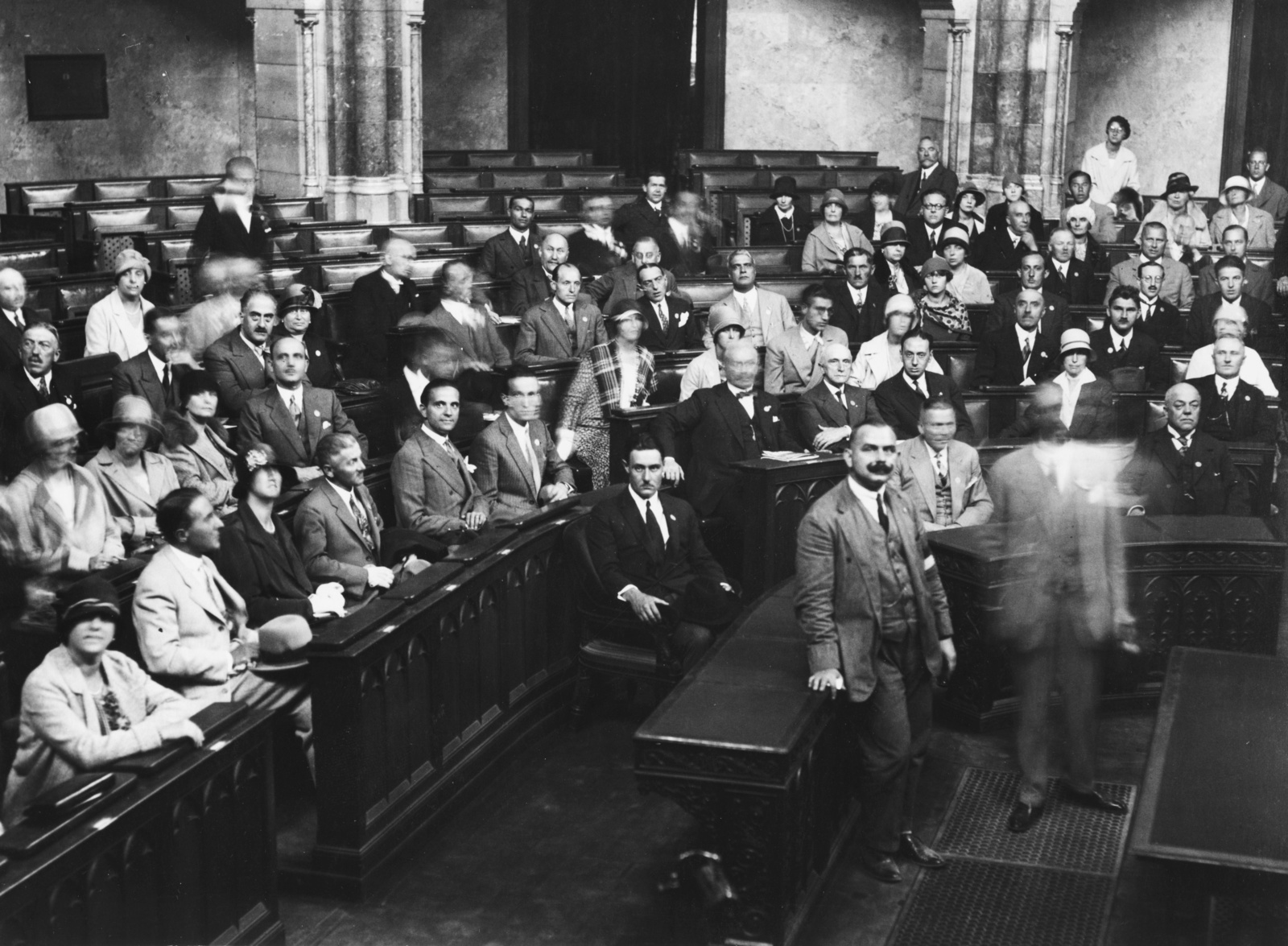 Hungary, Budapest V., Parlament, főrendiház tanácskozói terme, a Nemzetközi orvostörténeti kongresszus résztvevői., 1929, Semmelweis Egyetem Levéltára, parliament, Budapest, Fortepan #74431