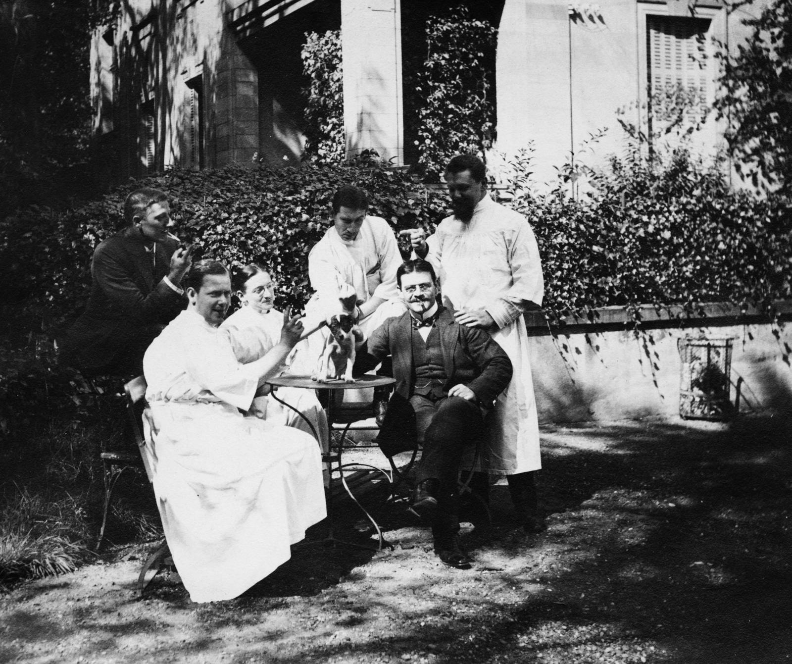 1910, Semmelweis Egyetem Levéltára, kutya, csoportkép, Fortepan #74445