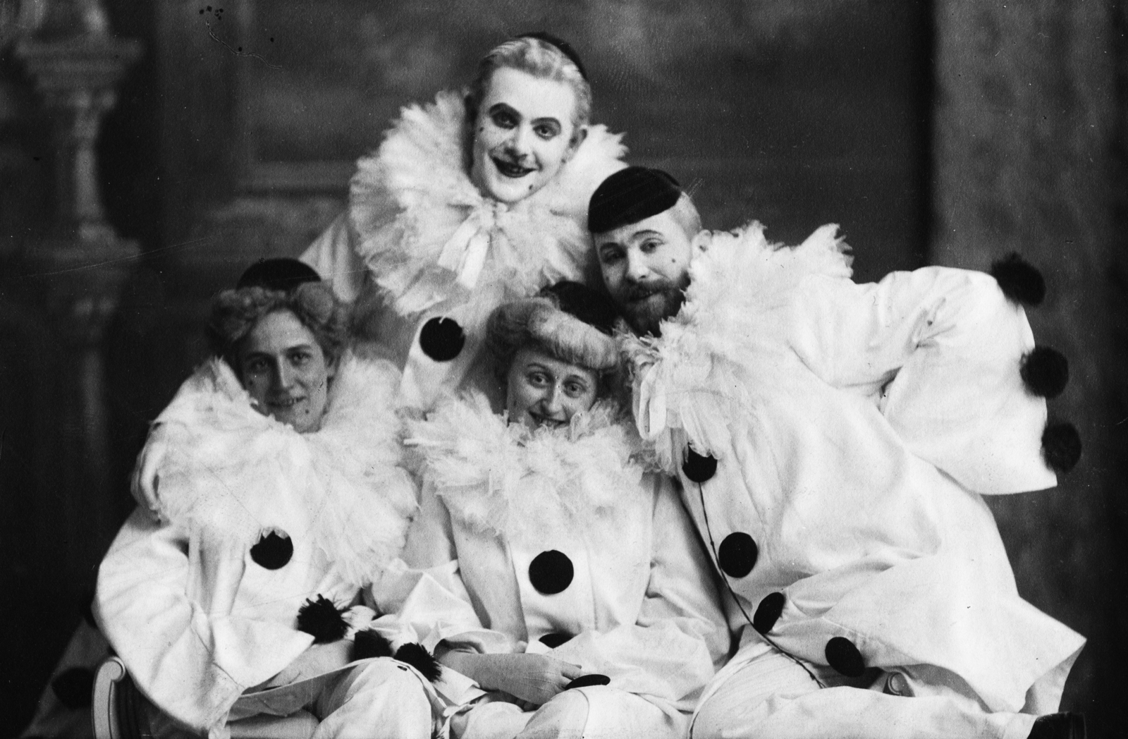 Németország, Heidelberg, 1907, Semmelweis Egyetem Levéltára, csoportkép, jelmez, humor, bohóc, Fortepan #74447