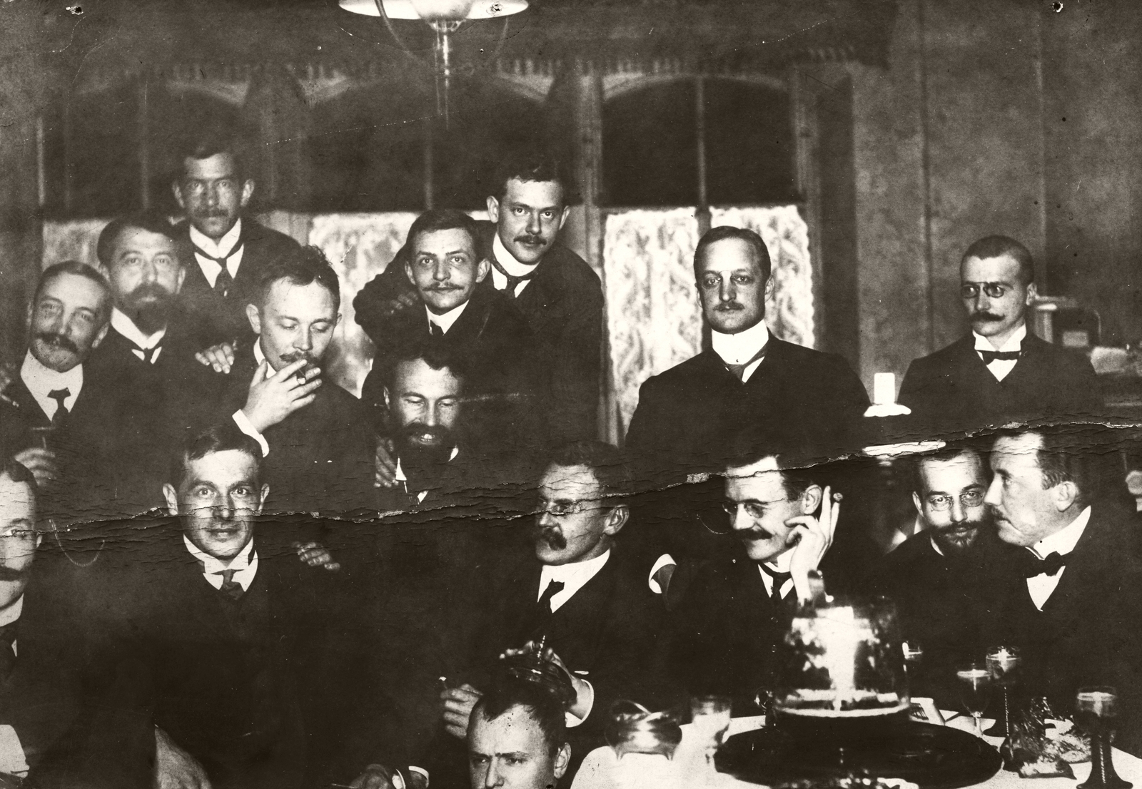 1910, Semmelweis Egyetem Levéltára, csoportkép, férfiak, szivar, Fortepan #74468
