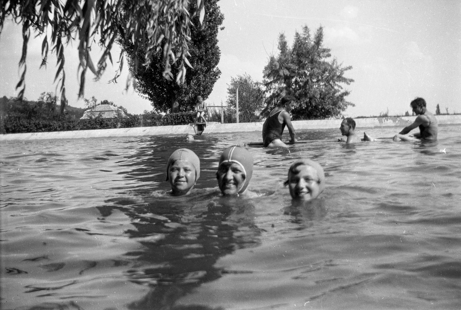 , 1930, Romák Éva, strand, fürdés, Budapest, Fortepan #74839