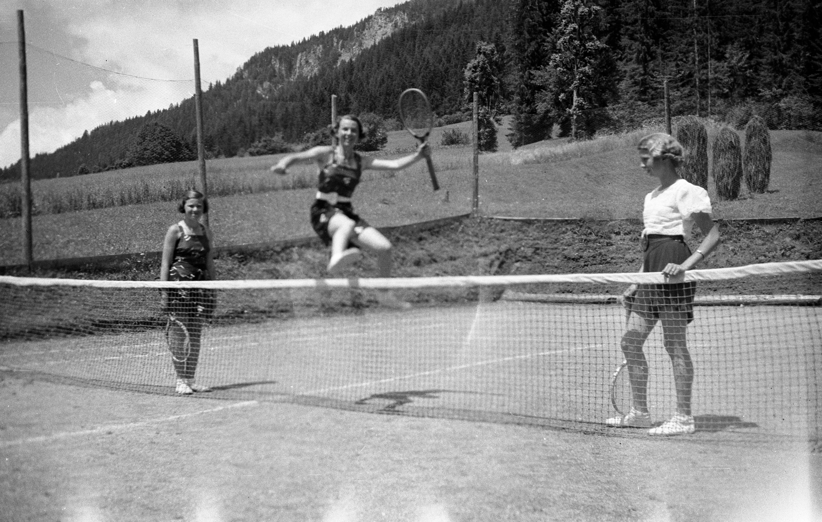 Austria, Gatschach, 1936, Romák Éva, tennis, Fortepan #74943