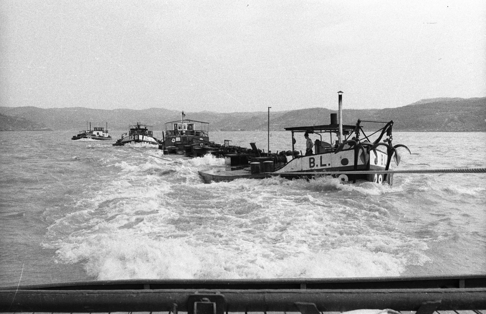 1962, Drobni Nándor, Droppa Kálmán, ship, barge, Fortepan #75174