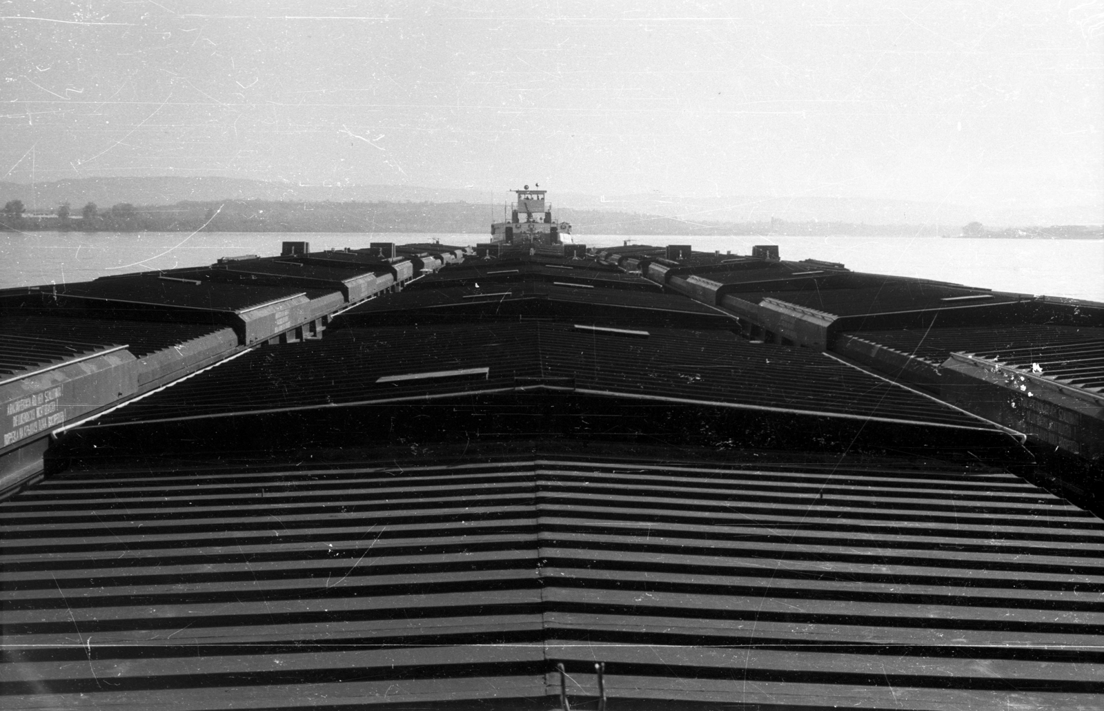 Miskolc tolóhajó uszályokkal., 1967, Drobni Nándor, Droppa Kálmán, ship, barge, Miskolc ship, pusher, Fortepan #75301