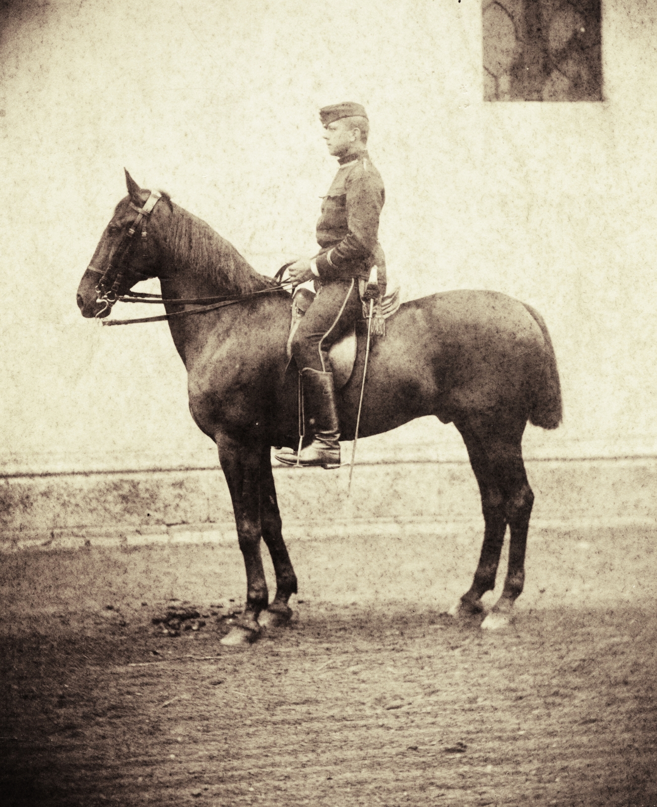 1910, Rosta László, horse, weapon, soldier, sword, rider, Fortepan #75315
