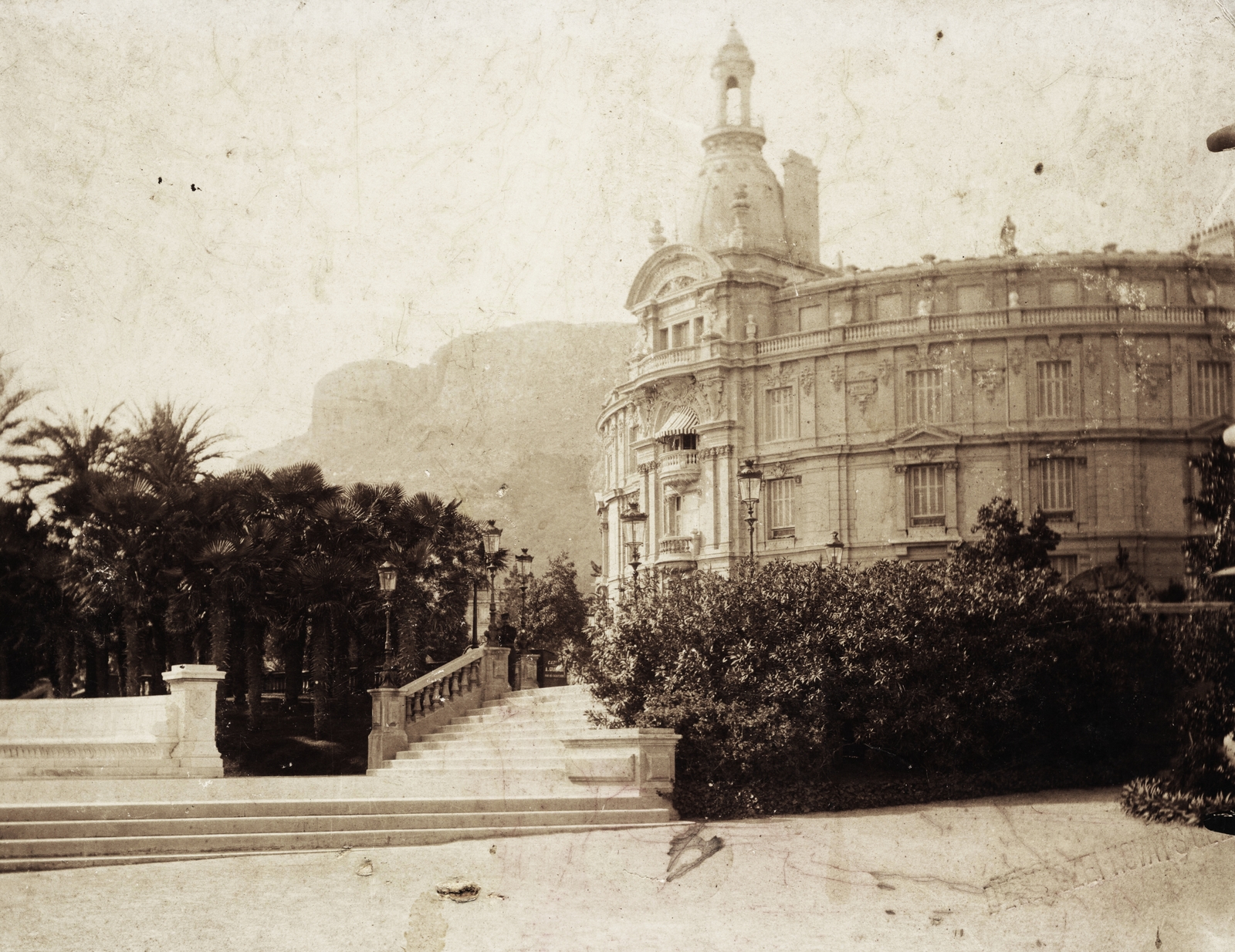 Monaco, Monte-Carlo, Avenue de Monte-Carlo, Hotel de Paris., 1914, Rosta László, hotel, Fortepan #75330