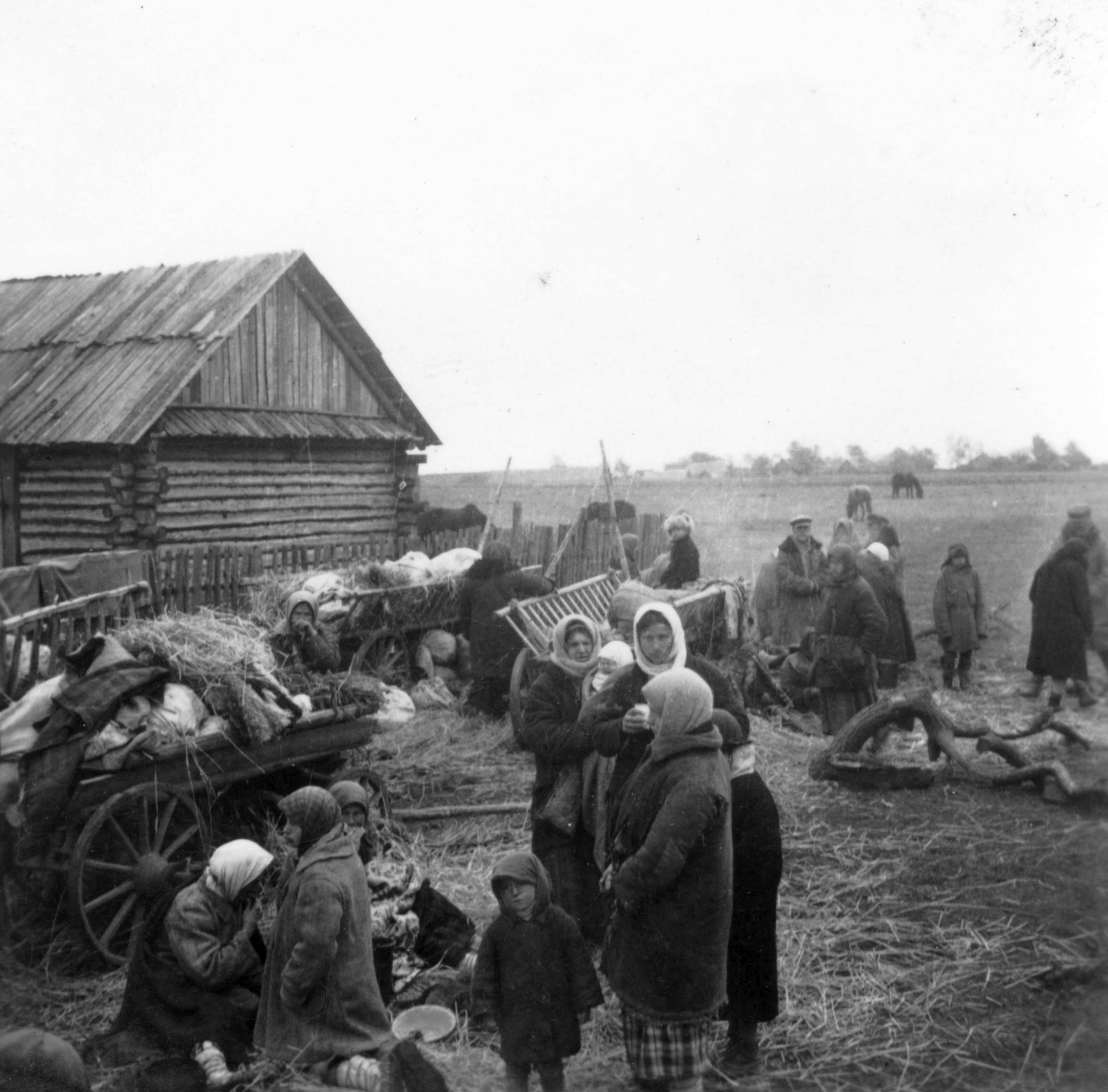 1942, Teller Ferenc, Gergelyi Béla, chariot, second World War, refugee, Fortepan #75430